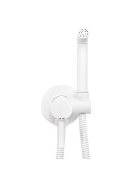 Bateria bidetowa podtynkowa biały połysk Loop Lungo Rea