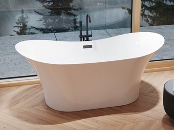 Wanna wolnostojąca 170 cm korek klik-klak chrom Amber Besco WAS-170-ABB