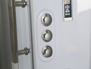 Duża wanno kabina Spa z hydromasażem + sauna parowa 155x155 cm MO-0543