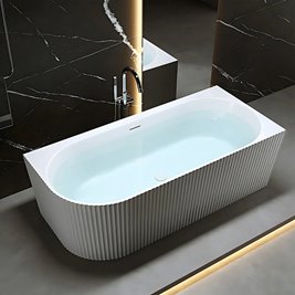 Wanna narożna przyścienna ryflowana prawa 170 cm Wenus Rea