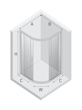 Kabina półokrągła 90x90 K-0499 New Varia New Trendy