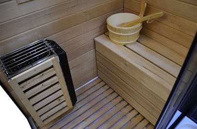 Sauno kabina prysznicowa czarna 180x110 cm MO-1751B LEWA TRIO