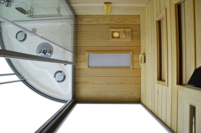 Sauno kabina prysznicowa 180x110 cm MO-1751W LEWA TRIO