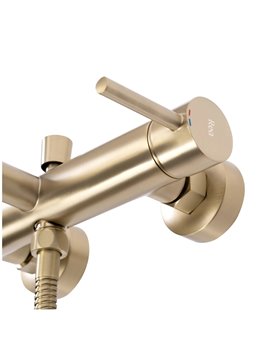 Bateria wannowa podtynkowa box Lungo Rea złoto szczotkowane