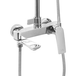 Chromowany zestaw prysznicowy z wylewką Avalon Rea