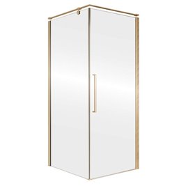 Złota kabina prysznicowa kwadratowa 80x80 cm Fresh Line BK260T08Z Clean Glass
