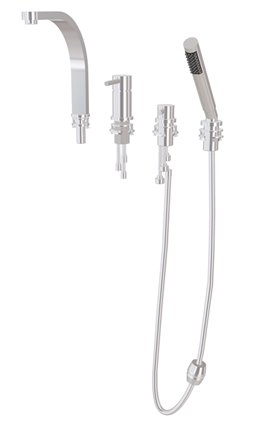 Bateria wannowa 4-otworowa chrom Decco Besco