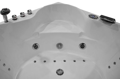 Wanna z hydromasażem narożna Turbo 140x140 cm MO-1001