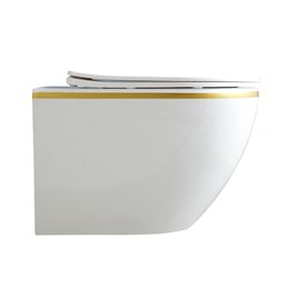 Zestaw podtynkowy kompletny stelaż + miska PEAK-WH-GL-RIM-03 + przycisk ST+H GOLD