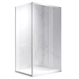 Biała kabina prysznicowa prostokątna 120x80 KZ103C