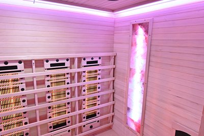 Sauna na podczerwień kamień solny + turmaliny 175X120X190CM MO-RL4ST Infrared Mazur