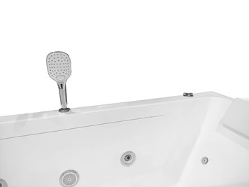 Przyścienna wanna z hydromasażem prostokątna konglomerat 150x75 cm MO-1803