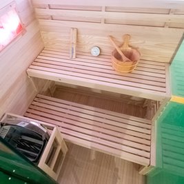 Sauna fińska 4 osobowa wysokotemperaturowa 4,5KW Harvia 140x150 cm Lark3