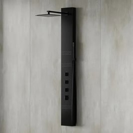 Czarny panel Corsan Neo LED z deszczownicą