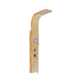 Panel natryskowy z drewna bambusowego chrom termostat Bao Corsan