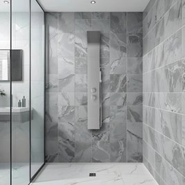 Panel natryskowy z hydromasażem kolor srebrny Alto Corsan zdjęcie 6