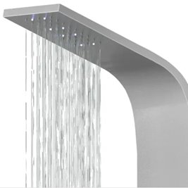 Panel prysznicowy z termostatem kolor srebrny LED Alto Corsan zdjęcie 2