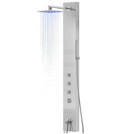 Panel prysznicowy z wylewką Neo Led Corsan bateria mieszacz