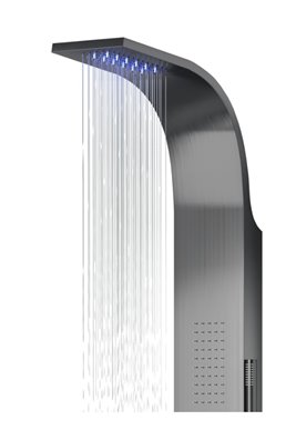 Stalowy panel prysznicowy Corsan Samsara LED