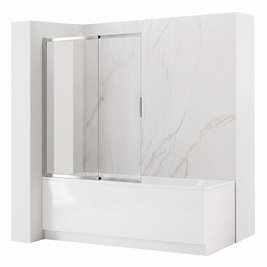 Parawan wannowy rozsuwany chrom 120 cm Dario Rea
