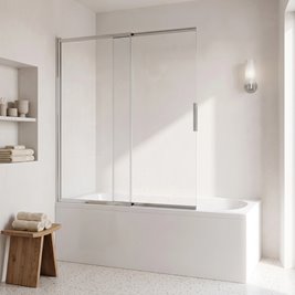 Parawan wannowy rozsuwany chrom 120 cm Dario Rea zdjęcie 2