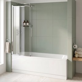 Parawan wannowy rozsuwany chrom 80 cm Dario Rea zdjęcie 9