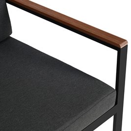 Zestaw mebli ogrodowych metalowych stół, sofa oraz fotele Carter zdjęcie 9