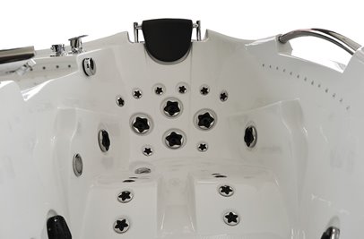 Wanna z hydromasażem narożna prawa 135x135 cm MUS-1085