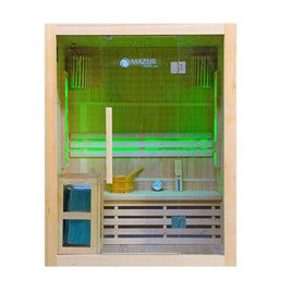 Sauna sucha fińska piec 3,5 KW Harvia BC35 + kamień solny 150X120X190CM MO-EA3S Mazur