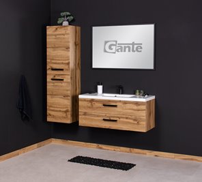 Szafka wisząca z umywalką 100 cm kolor dąb naturalny 39/2 seria Fokus Loft Gante