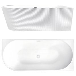 Wanna narożna przyścienna ryflowana prawa 170 cm Wenus Rea