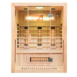Sauna na podczerwień trzyosobowa panele sól himalajska 150X120X190CM MO-EA3R Infrared Mazur