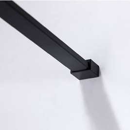 Czarna ścianka prysznicowa 80 cm SH05B szkło 8mm