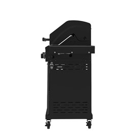 Grill ogrodowy czarny aranżacja