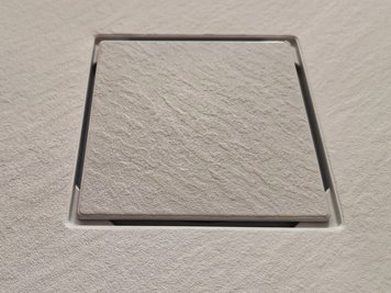 Szary brodzik prysznicowy kwadratowy 90x90 SMC13S Tokyo NeoStone