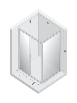 Kabina prostokątna 90x100 D-0189A/D-0102B New Varia