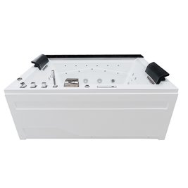 Wanna z hydromasażem prostokątna do zabudowy + obudowa Kalambo BL 190x150 cm