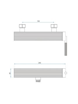 Bateria prysznicowa natynkowa Rea Argon miedź szczotkowana