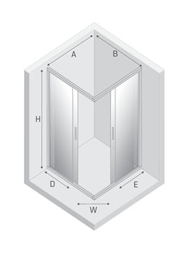 Kabina prysznicowa prostokątna 80x100 K-0491 New Praktic New Trendy