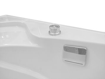 Biała duża kabino wanna spa z hydromasażem i sauną parową 135x135 cm MO-08135BS