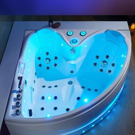 Wanna narożna z hydromasażem narożna 150x150 cm Roma 764 Hydrosan Prawa