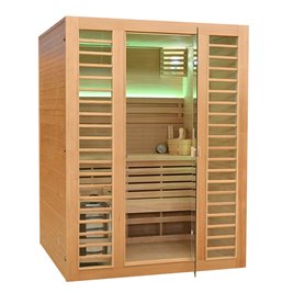 Sauna sucha fińska piec 6 KW Harvia BC60 + kamienie solne 150X150X190CM MO-TS3B XL Mazur