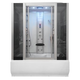 Prostokątna kabina z hydromasażem jasny środek 170x90 cm MO-0611B