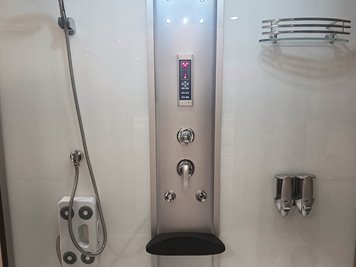 Prostokątna kabina z hydromasażem jasny środek 170x90 cm MO-0611B zdjęcie 3