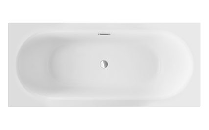Prostokątna wanna do zabudowy Vitae Slim+ Besco 170 cm komplet syfon+ przelew