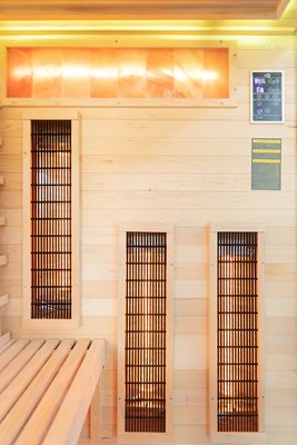 Sauna na podczerwień 2 osobowa + kamienie solne 120X120X200CM MO-EP2RSP Infrared Mazur