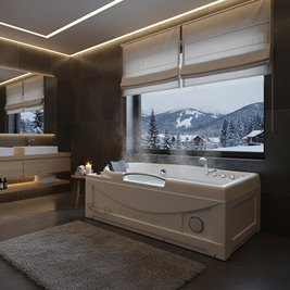 Wanna z hydromasażem prostokątna Ramzes 634 168 cm