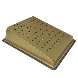 Zlewozmywak kuchenny stalowy jednokomorowy złoty ARGOS 75X46 ASI 304