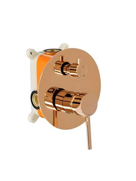 Miedziany połysk zestaw wannowy podtynkowy Lungo Rea