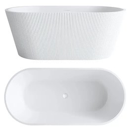 Wanna wolnostojąca ryflowana owalna 170 cm Ofelia Rea